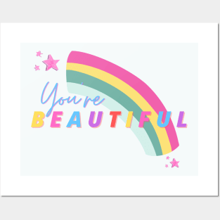 You're Beautiful - Motivational Quote Posters and Art